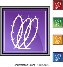 Coiled Barbed Wire icon set