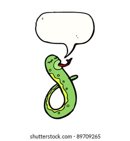 coiled cartoon snake