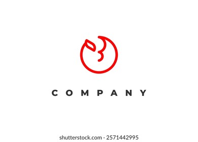 coiled dragon modern minimal logo design