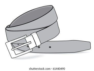 Coiled leather belt