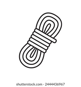 Coiled rope icon design, isolated on white background, vector illustration