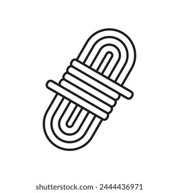 Coiled rope icon design, isolated on white background, vector illustration