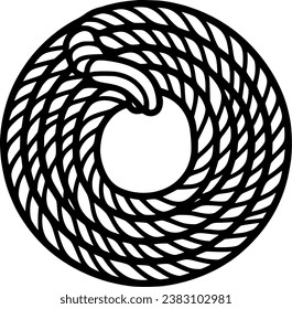 Coiled rope icon vector, solid pictogram isolated sign, symbol, vector, art