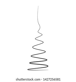 coiled smoke on white background, icon