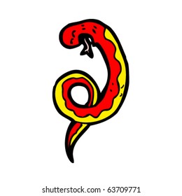 coiled up snake cartoon