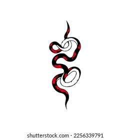 coiled snake vector illustration concept