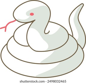 It's a coiled white snake. An auspicious presence known as the Snake in the Chinese zodiac.