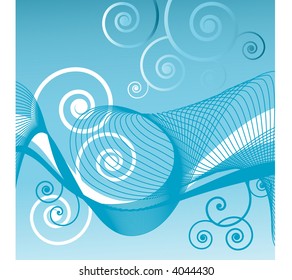 coils with netting blue vector