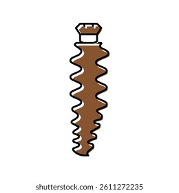 coily hair accessory color icon vector. coily hair accessory sign. isolated symbol illustration
