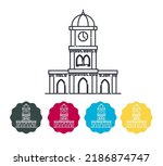 Coimbatore City - Clock Tower -  Icon Illustration as EPS 10 File 