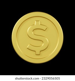 coin 1.2 on black background, vector 3D. 