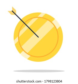 Coin and arrow icon concept design