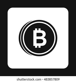 Coin bat icon in simple style isolated on white background. Monetary currency symbol vector illustration
