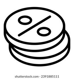 Coin benefit icon outline vector. Customer loyalty. Online program