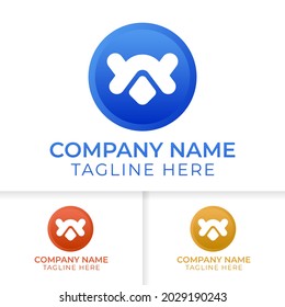 Coin blockchain logo design. gradient logo design good for crypto and wallet coin
