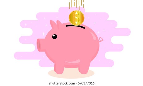 Coin box icon with coins