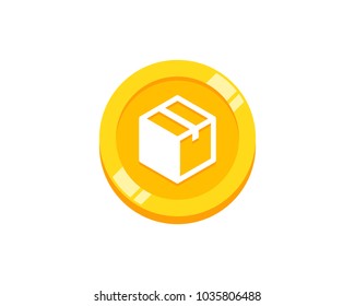 Coin Box Icon Logo Design Element