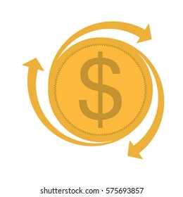 coin business related icon image, vector illustration