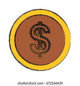 Coin cash isolated