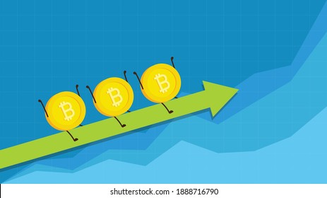 Coin character design. Bitcoin vector.