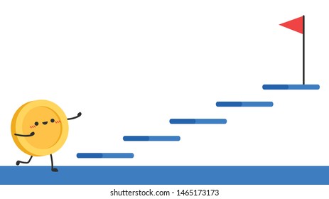 coin character. wallpaper. free space for text. coin vector. coin up vector.