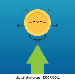 Coin character. wallpaper. free space for text. coin vector. Coin poster design.