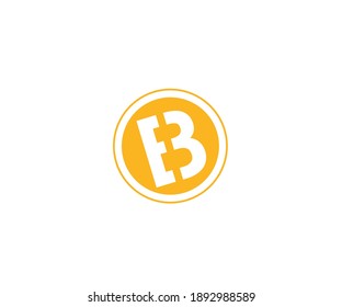 Coin Circular Design with Letter B logo Design Template 