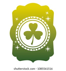 coin with clover in frame