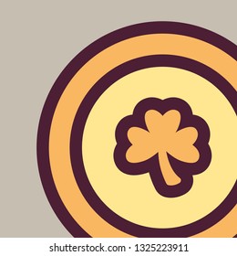 coin with clover icon