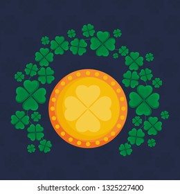 coin with clover icon