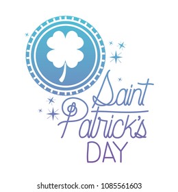 coin with clover saint patricks day card