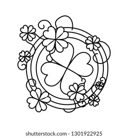 coin with clovers leafs
