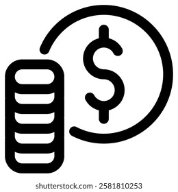 Coin Coins Icon for Banking Bank Finance
