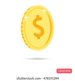 Coin color flat icon
