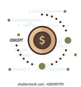 coin concept brown