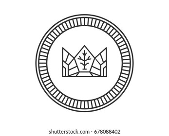 coin with crown and emblem of the tree