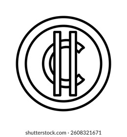 Coin crypto icon with clean, modern style. Ideal for blockchain, digital wallets, and crypto finance. High-quality vector, fully scalable and easy to customize for any project.