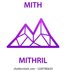 Coin cryptocurrency blockchain icon. Virtual electronic, internet money or cryptocoin symbol, logo