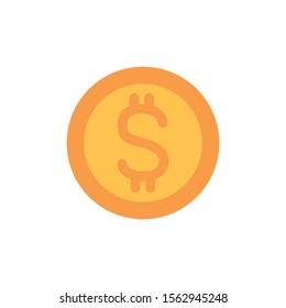 coin dollar currency money flat image vector illustration