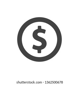 Coin dollar icon vector