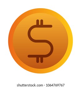 coin dollar isolated icon