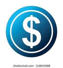 coin dollar isolated icon