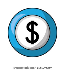 coin dollar isolated icon