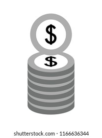 coin dollar isolated icon