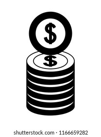 coin dollar isolated icon