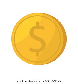 coin dollar isolated icon vector illustration design