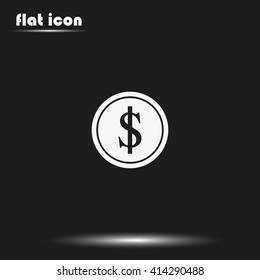 Coin with dollar sign.