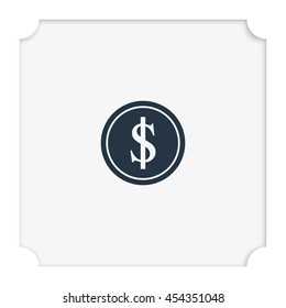 Coin with dollar sign.