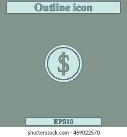 Coin with dollar sign.