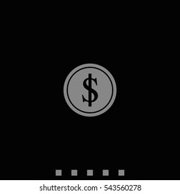 Coin with dollar sign.